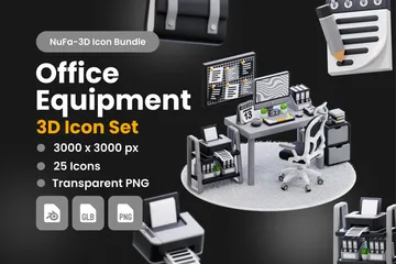 OFFICE EQUIPMENT 3D Icon Pack