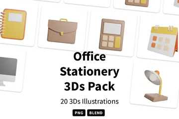 Office Stationery 3D Icon Pack