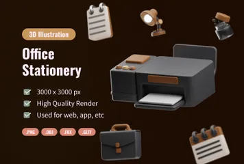 Office Stationery 3D Icon Pack
