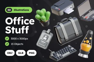 オフィス用品 3D Iconパック
