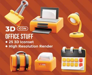 Office Stuff 3D Icon Pack