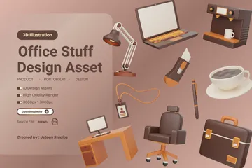 Office Stuff 3D Icon Pack