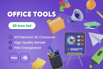 Office Tools 3D Icon Pack