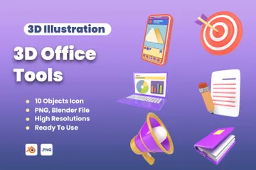 Office Tools 3D Icon Pack