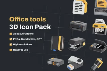 Office Tools 3D Icon Pack