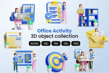 Oficina Paquete de Illustration 3D