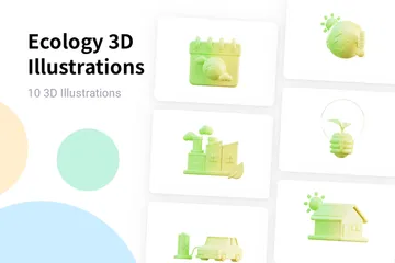 Ökologie 3D Illustration Pack