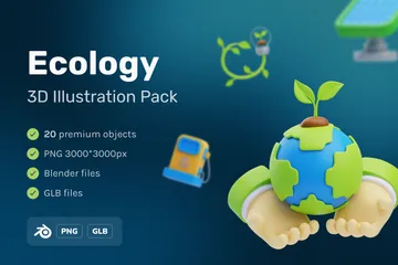 Ökologie 3D Icon Pack