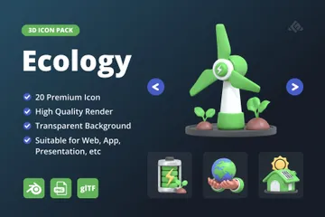 Ökologie 3D Icon Pack