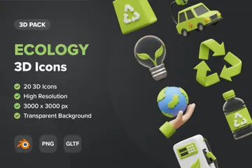 Ökologie 3D Icon Pack