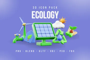 Ökologie 3D Icon Pack