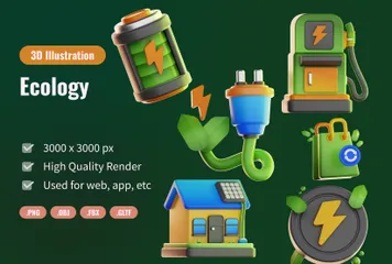 Ökologie 3D Icon Pack