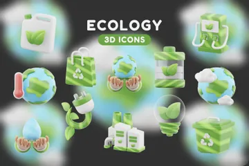 Ökologie 3D Icon Pack