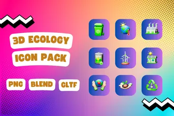 Ökologie 3D Icon Pack