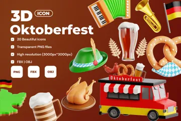 Oktoberfest Pacote de Icon 3D