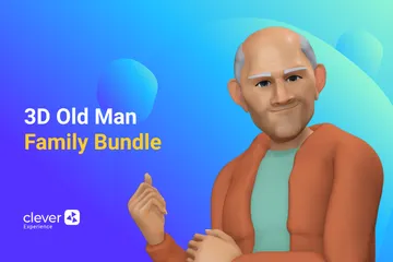 Old Man 3D Illustration Pack