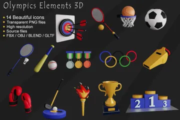 Olympisches Spiel 3D Icon Pack