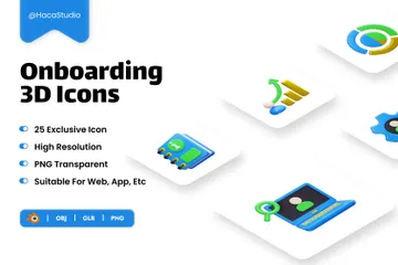 Onboarding 3D Icon Pack