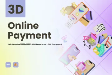 Online Payment 3D Illustration Pack