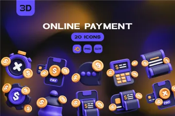 オンライン支払い 3D Iconパック