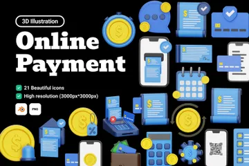 Online Payment 3D Icon Pack