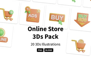 Online-Shop 3D Icon Pack