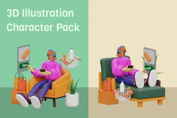 Online Shop 3D Illustration Pack