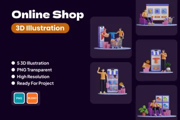 Online Shop 3D Illustration Pack