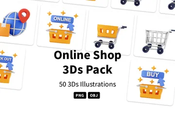 온라인 상점 3D Icon 팩