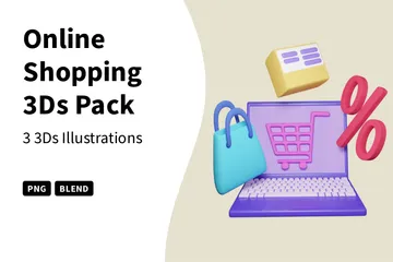 Online Shopping 3D Icon Pack