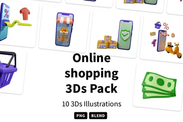 Online Shopping 3D Icon Pack