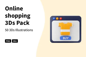 Online Shopping 3D Icon Pack