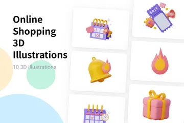 Online Shopping 3D Icon Pack