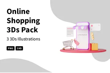 Online Shopping 3D Illustration Pack