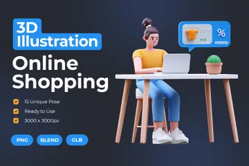 Online Shopping 3D Illustration Pack