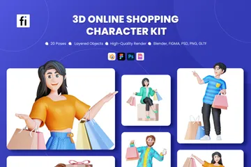 Online Shopping 3D Illustration Pack