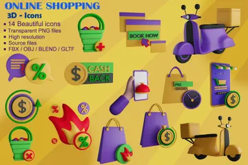 온라인 쇼핑 3D Icon 팩