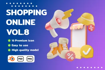 Online-Shopping Vol.8 3D Icon Pack