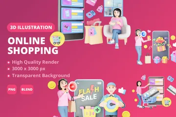 Online Shopping Vol III 3D Illustration Pack