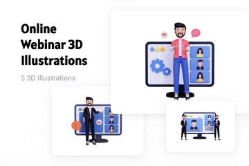 Online Webinar 3D Illustration Pack