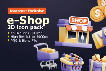 Onlineshop 3D Icon Pack