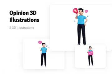 의견 3D Illustration 팩