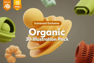 Organische Formen 3D Illustration Pack