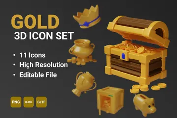 Oro Paquete de Icon 3D