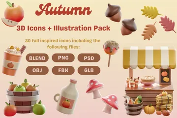 Otoño Paquete de Icon 3D