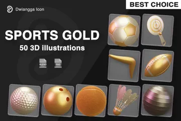 Ouro esportivo Pacote de Icon 3D