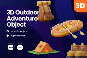 Outdoor-Abenteuer 3D Icon Pack