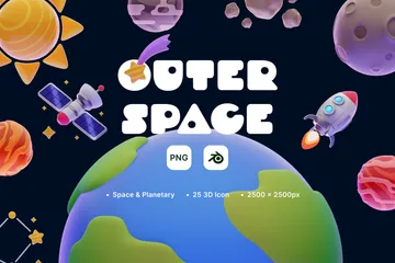 Outer Space 3D Icon Pack