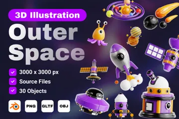 Outer Space 3D Icon Pack