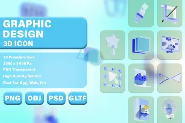Outil de conception graphique Pack 3D Icon